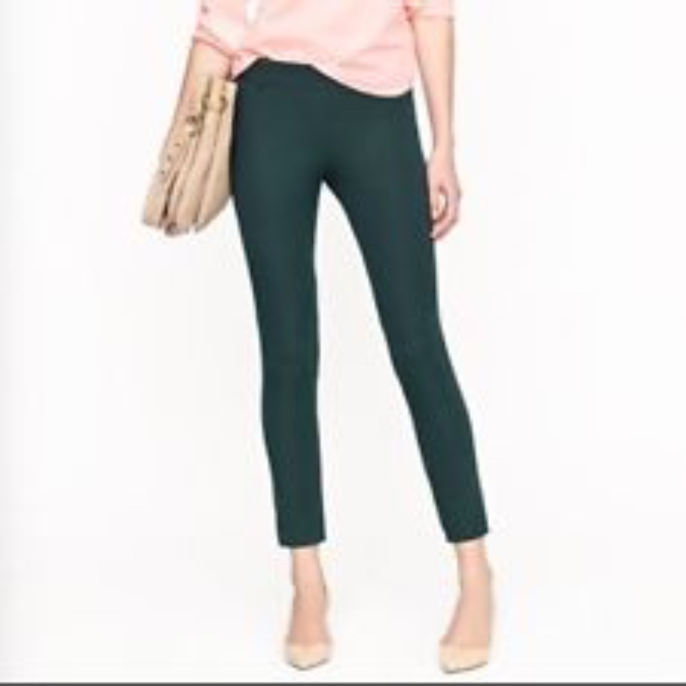 J. Crew Minnie Pants in Stretch Twill Green 6P